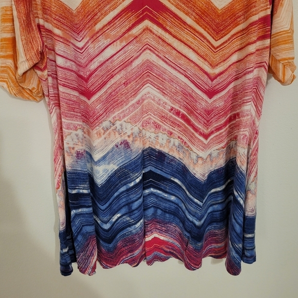 Rose + Olive chevron tunic top size 3X - Picture 8 of 11